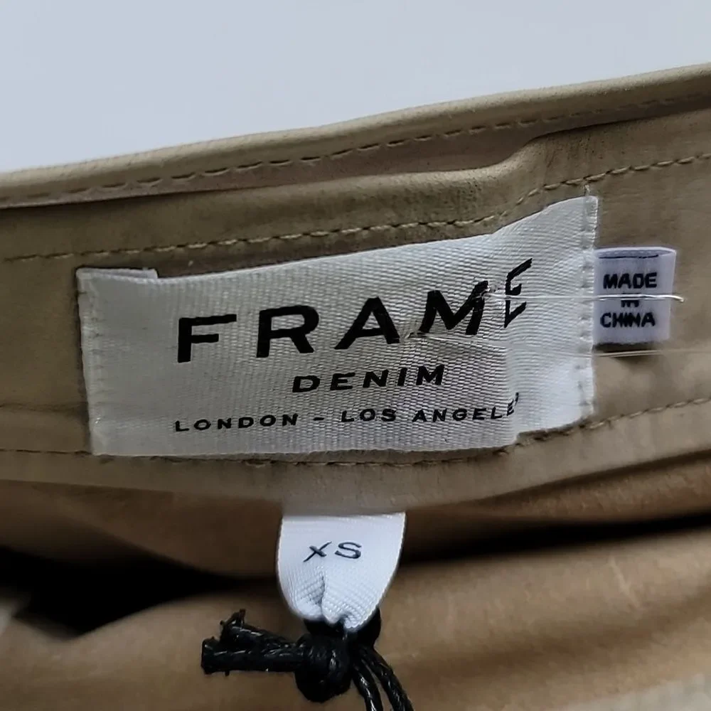 Frame 100% Butter Soft Suede Leather Wrap Skirt In Light Tan